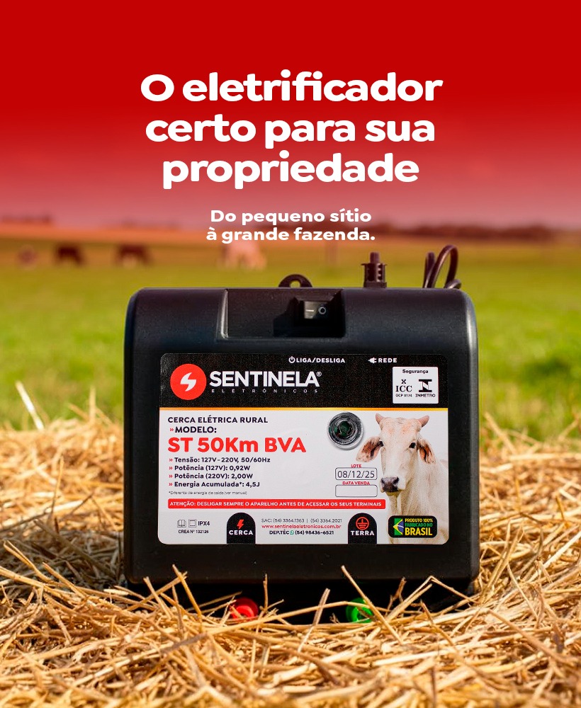 O eletrificador certo para sua propriedade 50km