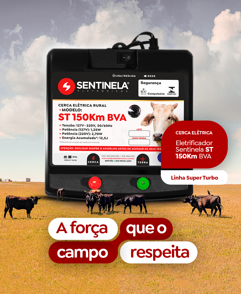 A força que o campo respeita 150km