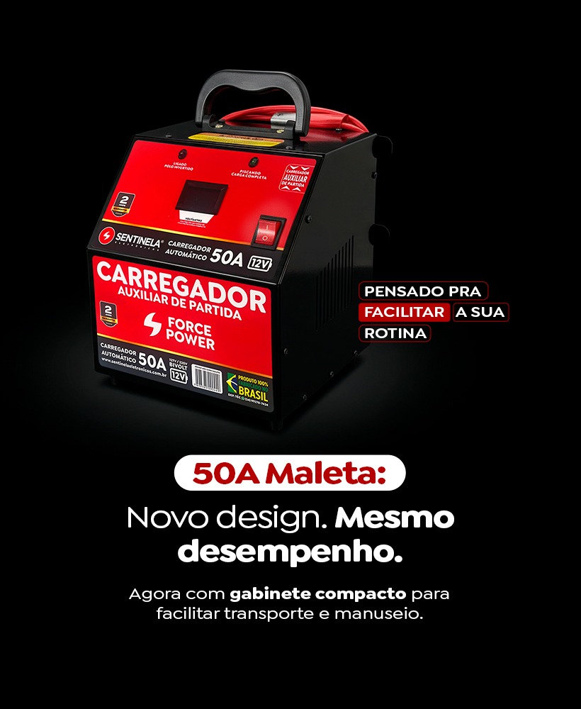 50A Maleta. Novo design. Mesmo desempenho